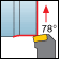 Ext. tangential face 78°approa