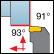 Ext. tangential face 93°approa