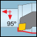 Int. 80° diamond 95° approach