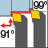 Ext. 80° diamond 93° approach