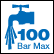 100 BAR (1450 PSI) MAX.