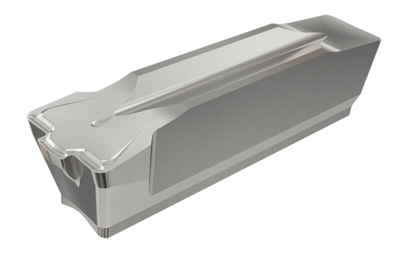 Single-Ended Utility Insert for External Rough Grooving and Side Turning with a Frontal Chip Splitter