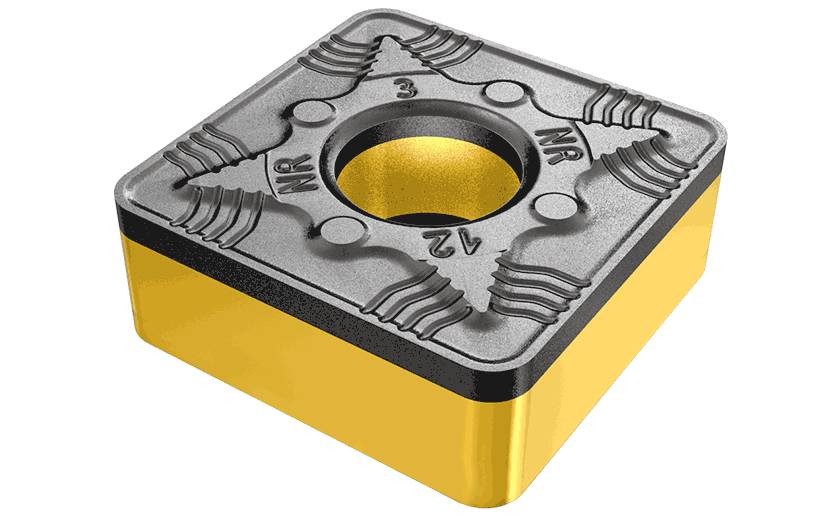 Single-Sided Square Inserts with a Special Chipformer for Heavy Machining