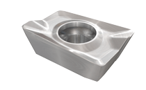 Insert with Reinforced Helical Cutting Edge, for Interrupted Cut and Heavy Milling