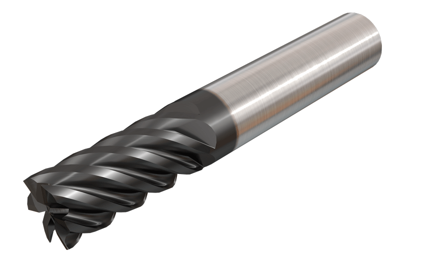 6 Flute, 45° Helix, Medium Length, Solid Carbide Endmills for Finishing of Hard Materials up to 65 HRc