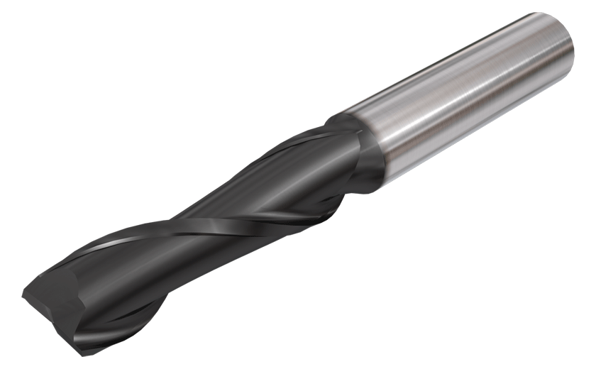 2 Flute 30° Helix, Center Cutting Solid Carbide Endmills