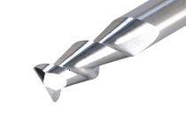 2 Flute, 55° Helix, Medium Length Solid Carbide Endmills for Machining Aluminum