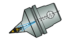 72.5° Lead Angle, Toolholders, for Negative, 35° Inserts with KM® Exchangeable, Tapered Shanks
