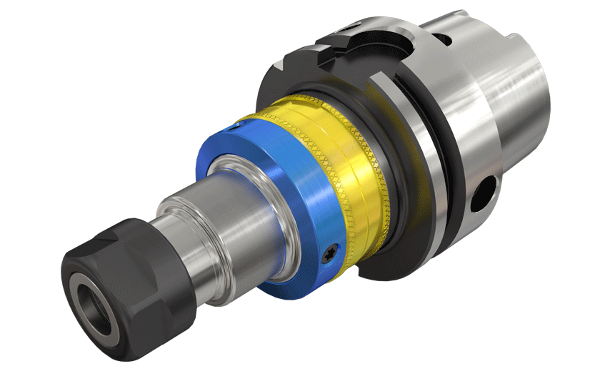 DIN 6499 ER balanceable collet chuck with an HSK DIN69893 Form A taper shank.