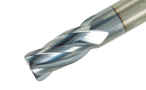 Solid carbide, corner radius endmills. 4 flute, 30° helix, medium length.