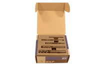 The FINISHRED kit contains 4 solid carbide endmills producing a finished surface quality in high machining parameters.