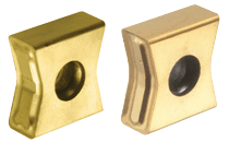 Tangentially Clamped Inserts, Reinforced Negative Land, for Unfavorable Conditions