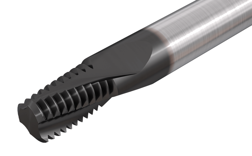 Solid Carbide Threading Endmills, for External or Internal NPTF Thread Profile