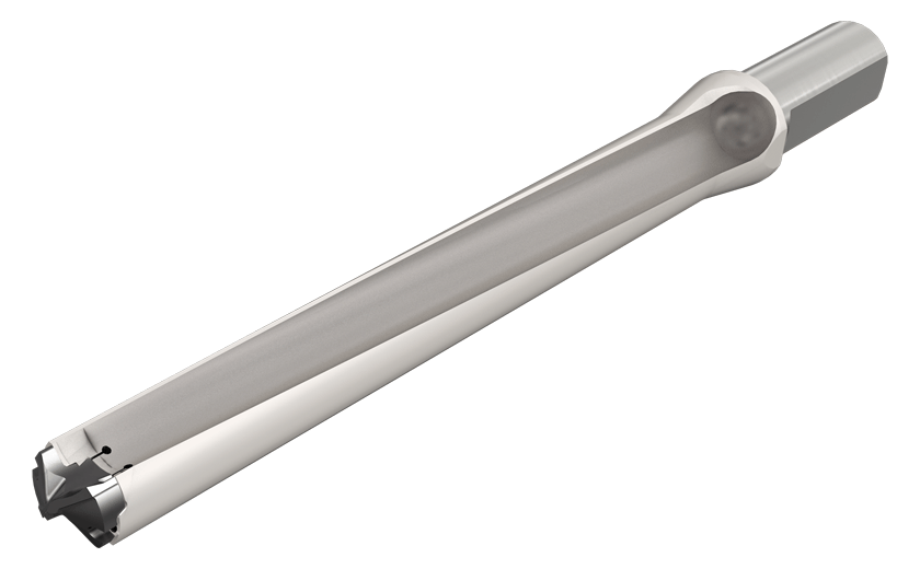 Indexable Head Drills with One Flat Shanks, Drilling Depth 8xD