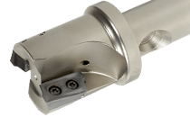 HELIPLUS 90° endmills with a CLICKFIT adaptation using HP AD.. 2207.. 22 mm cutting edge inserts.