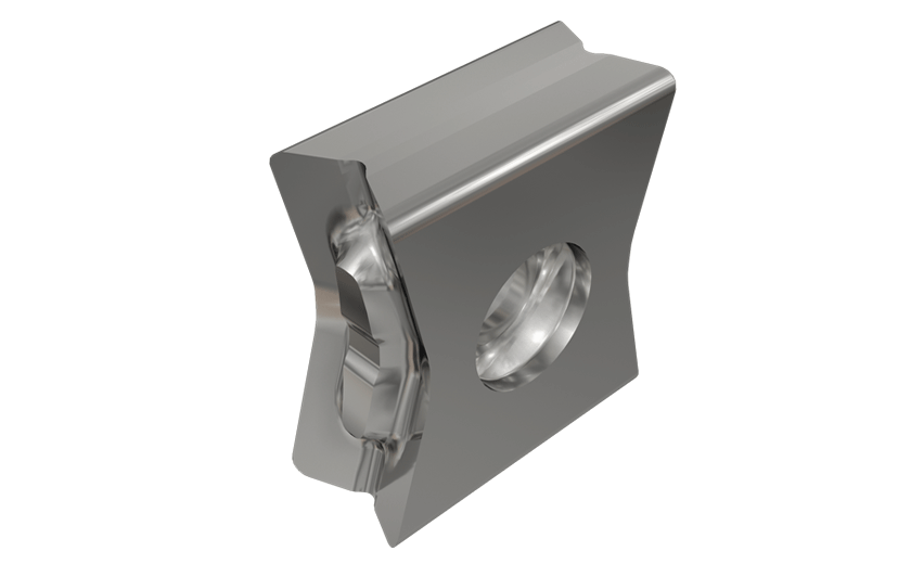 Tangentially Clamped Insert with Positive Polished Land and a Sharp Cutting Edge