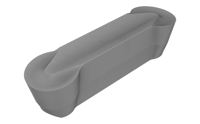 Utility Double-Ended Insert with a Polished Top Rake, for Machining Aluminum