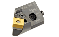 Cartridges for negative square inserts. 45° lead angle for face and longitudinal turning.