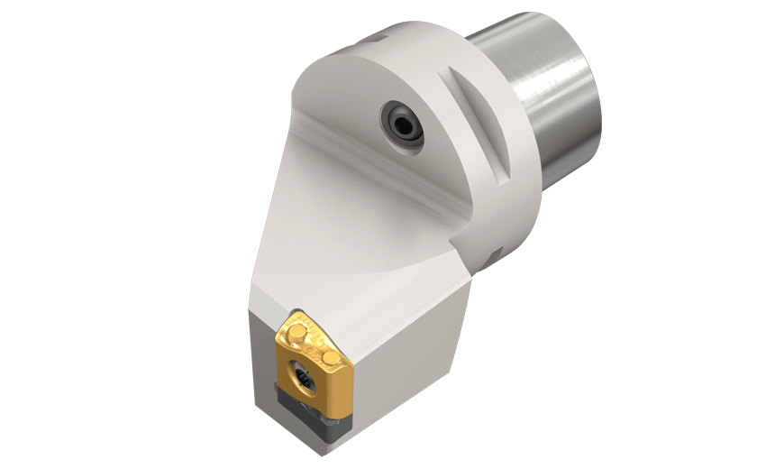Holder for LNMX- tangentially clamped inserts compatible with COROMANT CAPTO® system.