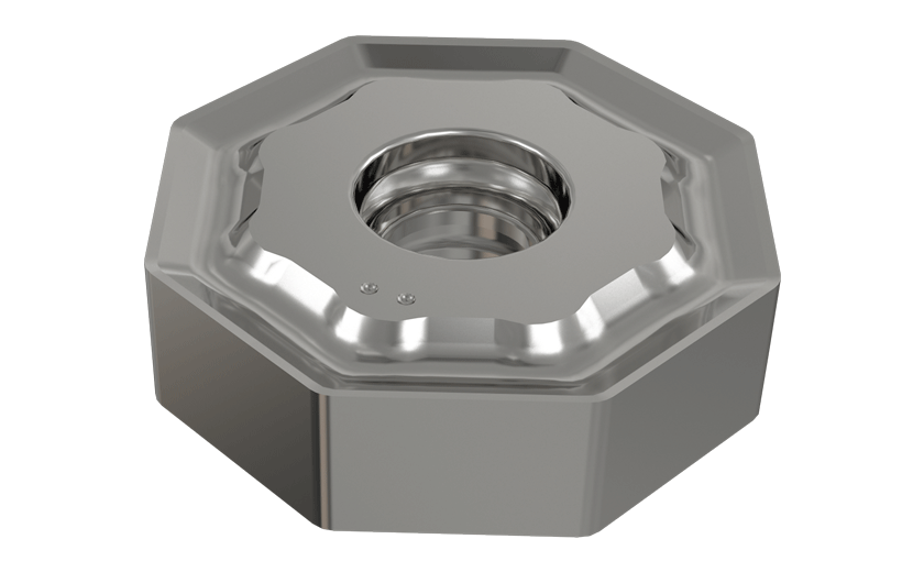 Octagonal Double-Sided Face Milling Inserts, for Cast Iron and Rough Applications