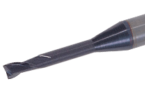 Solid carbide endmills with 2 flutes, 30° helix, for rib processing of hard materials.