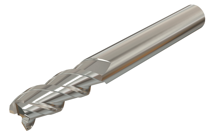 Solid carbide economical type short endmills, 3 flutes, 45° helix, center cutting. SOLID-ECO - economical type endmills.