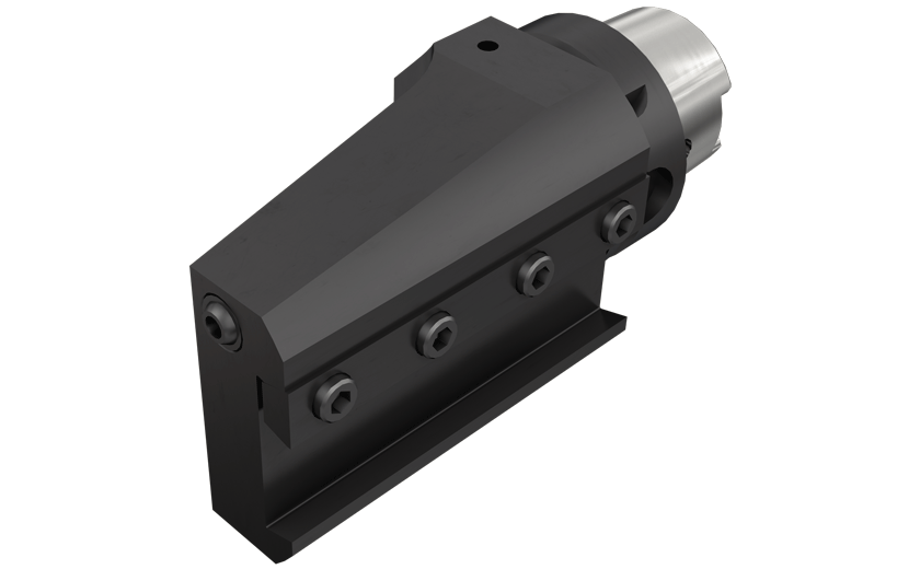 Blocks with HSK Exchangeable Tapered Shanks for Parting and Grooving Blades
