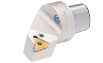 Lever lock holders compatible with COROMANT CAPTO® system for negative triangular inserts.