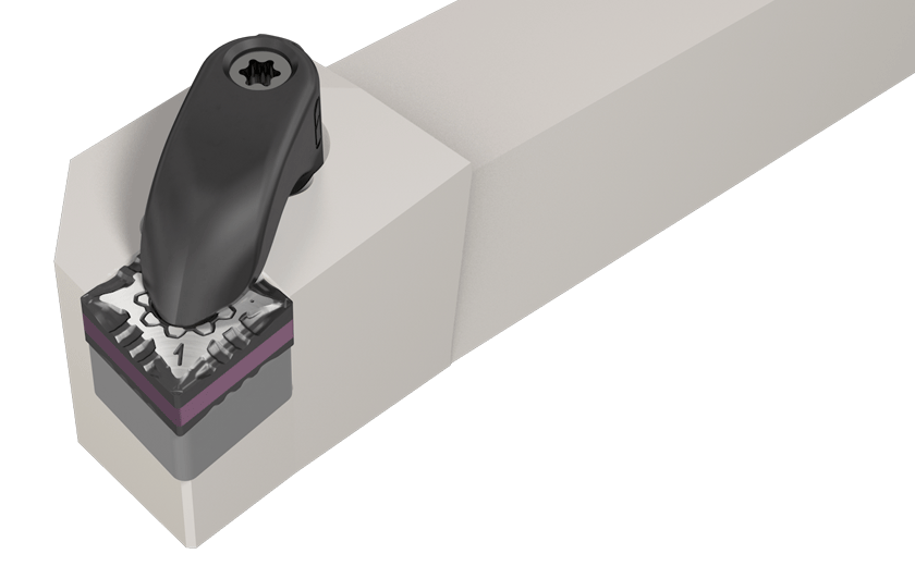 R-Clamp Toolholders with 95° Lead Angle for 80° Negative Rhombic Inserts