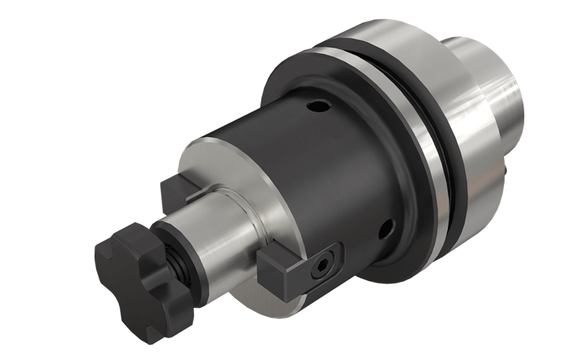 Shellmill adapter with HSK high torque features.