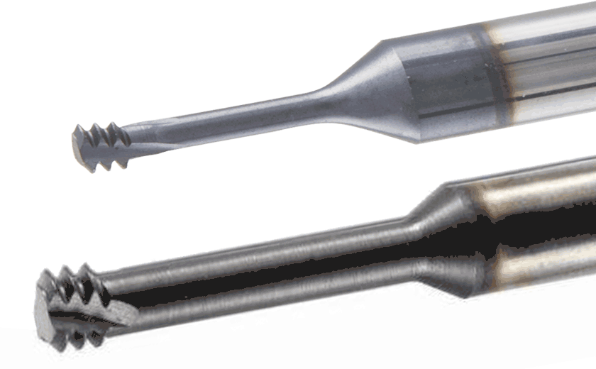 Small Diameter Short Solid Carbide UN Profile Threading Endmills, for Hardened Steel