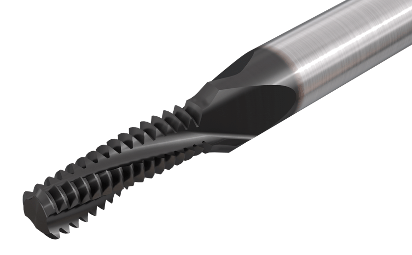 Solid Carbide Internal Threading Endmills with Coolant Holes for ISO Thread Profile