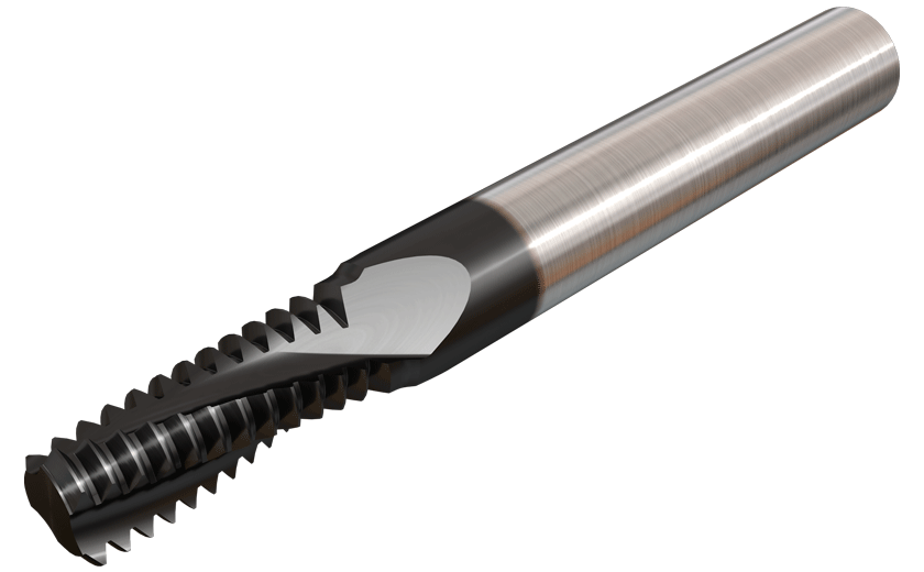 Solid Carbide Threading Endmills with Coolant Holes for Internal UN Thread Profile