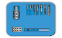 The Kit Contains a Balanceable Fine Boring Head and Various Boring Toolholders and Inserts