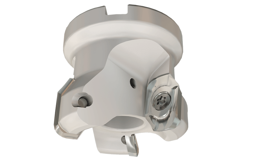 Face Mills for Machining Aluminum, Carrying Inserts with Corner Radii Equal or Larger Than .197