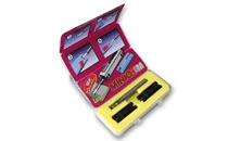 The kit contains a MINICHAM boring bar (Dmin=4mm) and 2 types of inserts (5+5).