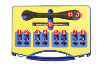 The kit contains 1 shank and 8 head types - an ideal solution for dies & molds and other multi-function applications.