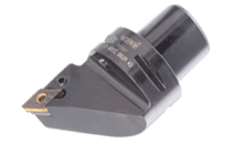 Lever lock, exchangeable heads for negative, 55° rhombic inserts compatible with COROMANT CAPTO® system.