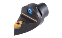 Screw lock exchangeable heads for 7° clearance, 55° rhombic inserts compatible with COROMANT CAPTO® system.