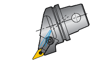 93° Lead Angle, Toolholders with KM® Exchangeable, Tapered Shanks, for Negative, 35° Inserts