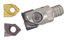 BALLPLUS multi-function milling head with a MULTI-MASTER adaptation. Can carry different insert contours.