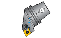 95° Lead Angle, Toolholders, for Negative, 80° Inserts with KM® Exchangeable, Tapered Shanks