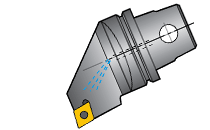 Screw Lock Toolholders with KM® Exchangeable, Tapered Shanks for 80° Rhombic Inserts with 7° Clearance Angle