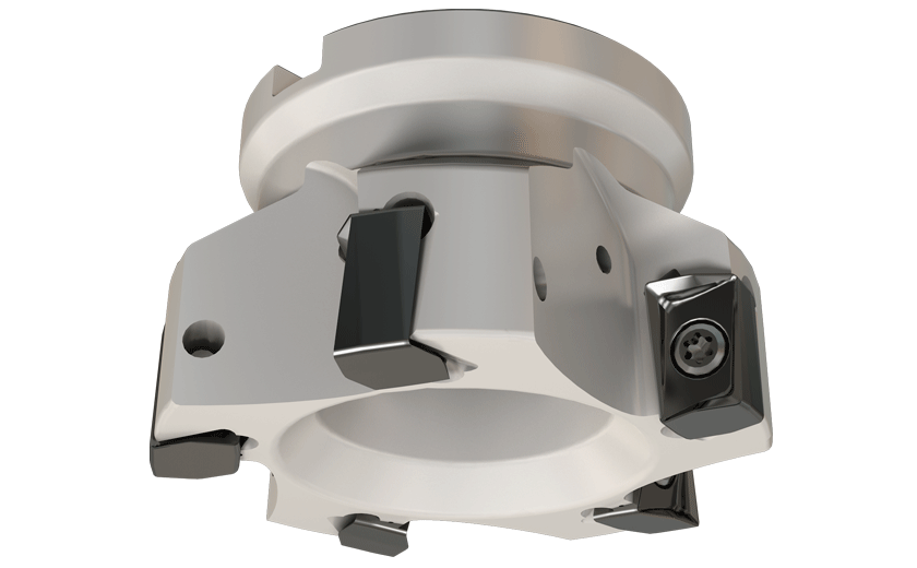 HELIDO 90° Face Mills Using the H490 ANKX 17.. Double-Sided, Rectan  gular Inserts with 4 Helical Cutting Edges