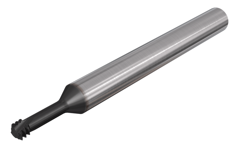 Small Diameter Short Left-Hand Solid Carbide UN Profile Threading Endmills, for Hardened Steel