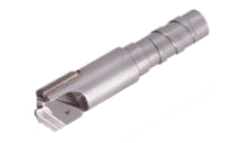 Deep Single Tube Drill with External Single Thread Connection and a Brazed Single Tip