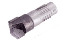 Deep, Single Tube Drill with External 4 Start Thread Connection and a Brazed Single Tip