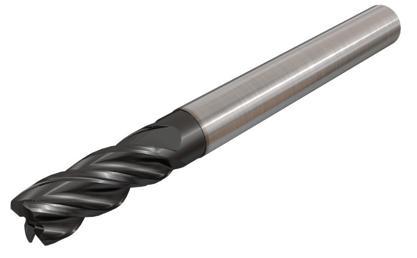 4 Flute, 38° Helix with Variable Pitch for Chatter Free Roughing and Finishing Operations