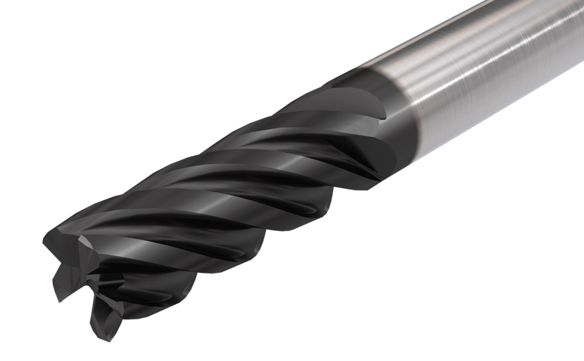 5 Flute Chatter Free, 38° Helix, Medium Length (1xD) Endmills