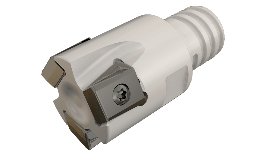 90° Endmills with a MULTI-MASTER Threaded Adaptation Carrying Tangentially Clamped Inserts